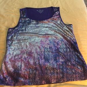 Plus Size Sequined Tank Top